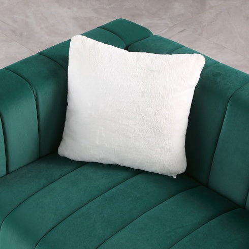 Viva Smart Modern Channel Chesterfield 3‑Seater Sofa