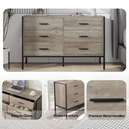 Aria Rustic 6-Drawer Dresser