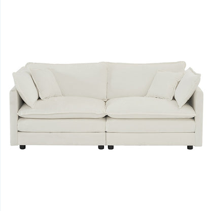 Viva Elite Allegra Modern Fabric Double Sofa with 4 Pillows - The Future of Refined Comfort