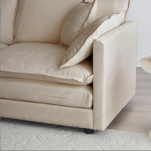 Viva Cozy Collection: Modern Fabric Loveseat Sofa Couch