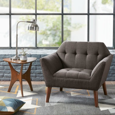 Viva Atelier Marais Beige Linen Lounge Chair
