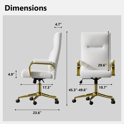 Viva Aurelia Collection: Viva Aurelia White Leather Executive Office Chair