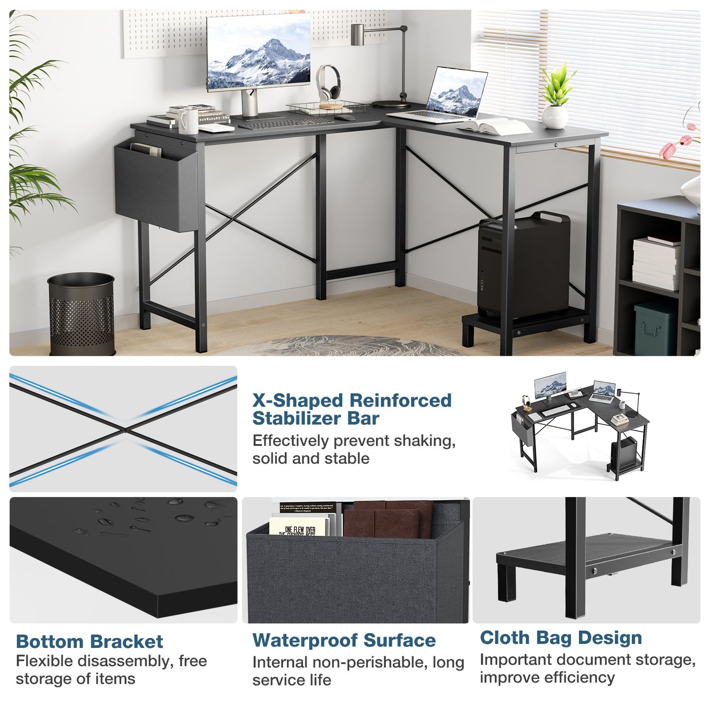 Viva Éclipse L-Shaped Computer Desk