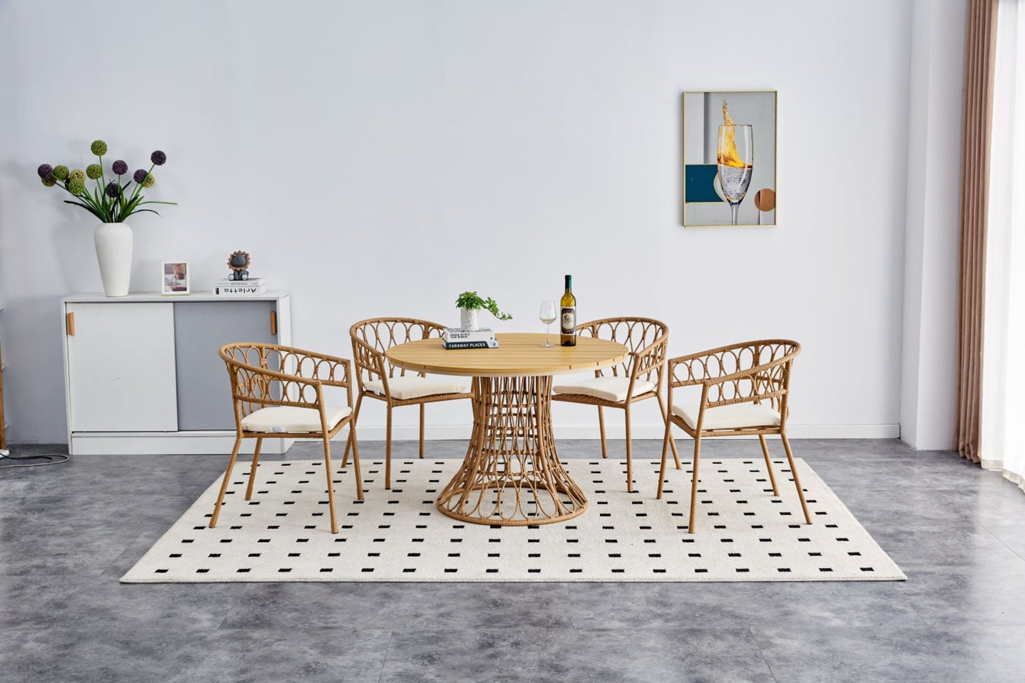 Viva Sienna Bamboo-Style Outdoor Dining Set