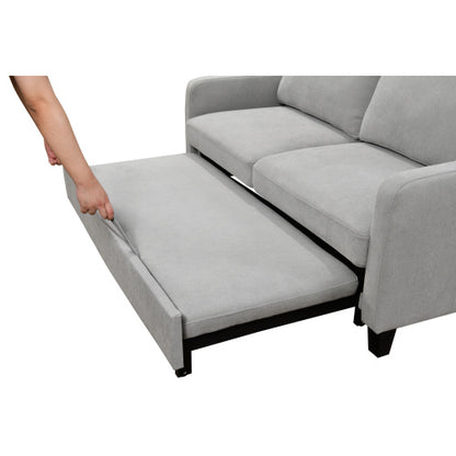 69-in Light Gray 3-in-1 Convertible Queen Sofa Bed | Viva