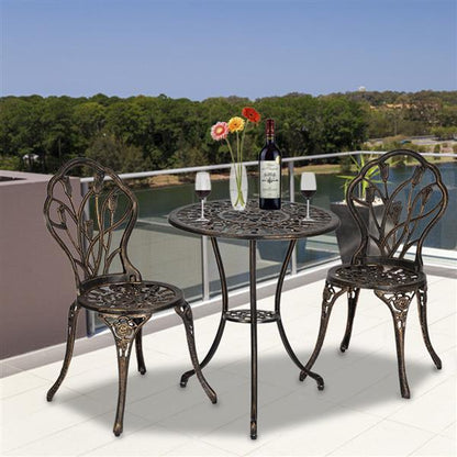 Bronze Accent Chair & Round Side Table Set | Viva