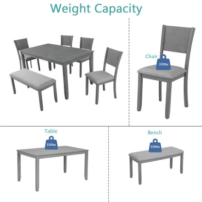 Gray 6-Piece Dining Set | Viva