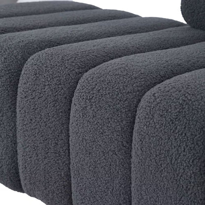 Gray Velvet Storage Bench | Viva Élan
