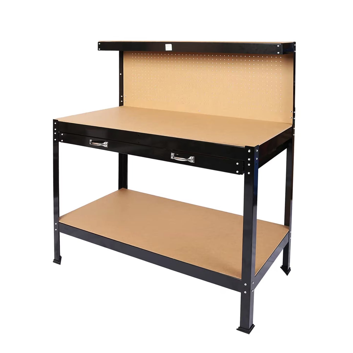 Viva Workshop Collection - Industrial-Style Rolling Workbench with Tool Storage
