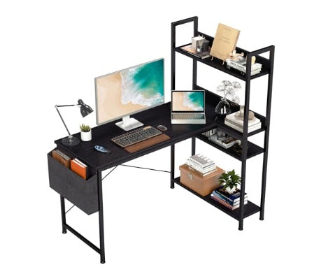 Viva Elite Reversible L-Shaped Corner Desk with Adjustable Bookshelf