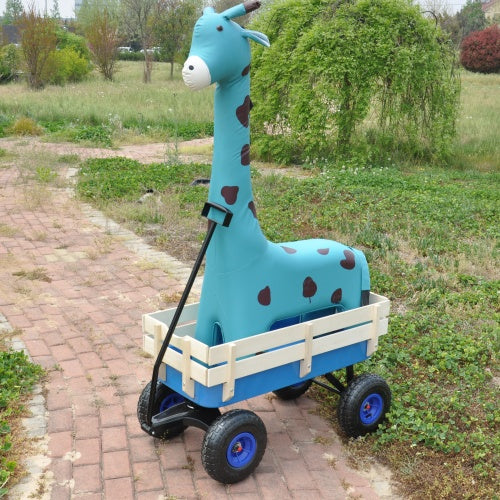 Heavy-Duty All-Terrain Wooden Wagon Cart – Perfect for Gardens, Yards & Outdoor Adventures