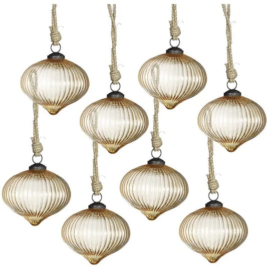 Viva Holiday Collection: The Lumière Glass Ball Ornaments, Set of 8