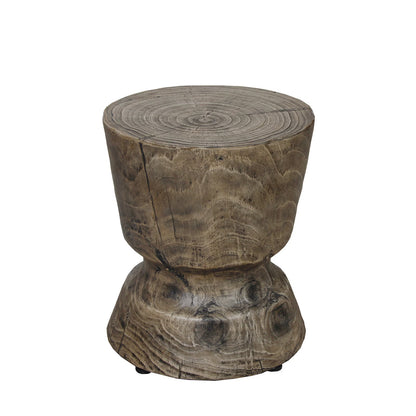 Antique Gray Faux-Woodgrain Accent Table | Viva Luxe