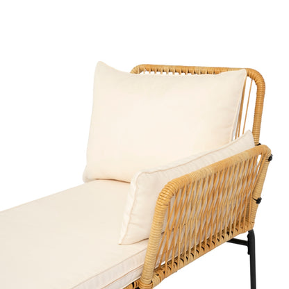 outdoor lounge chair shown with everyday use details