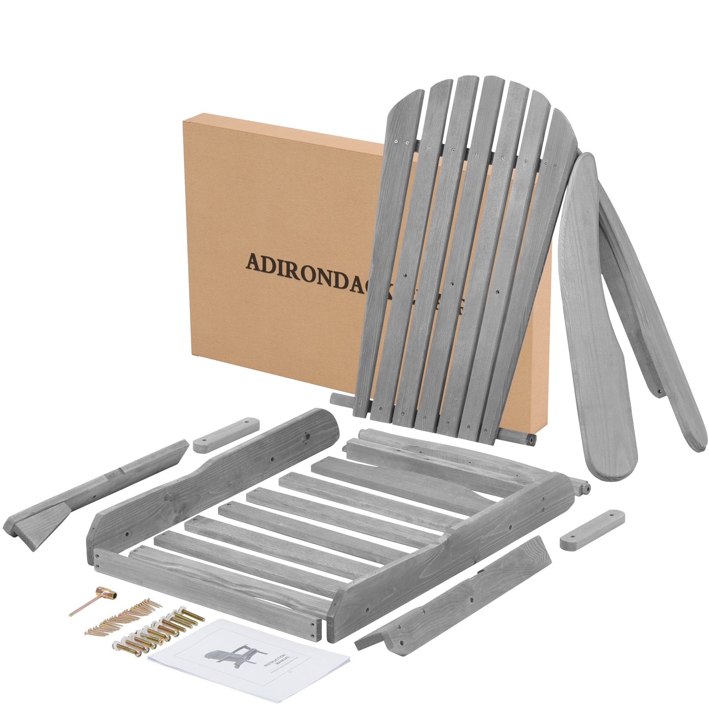Viva Atelier Solstice Folding Adirondack Chair (Set of 2)