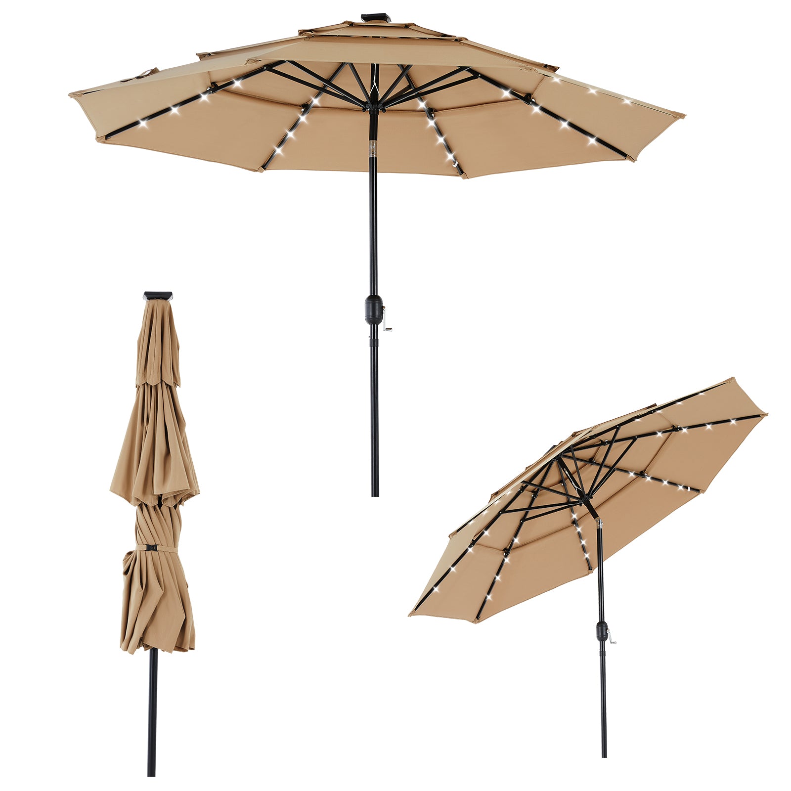 Solar patio umbrella product image