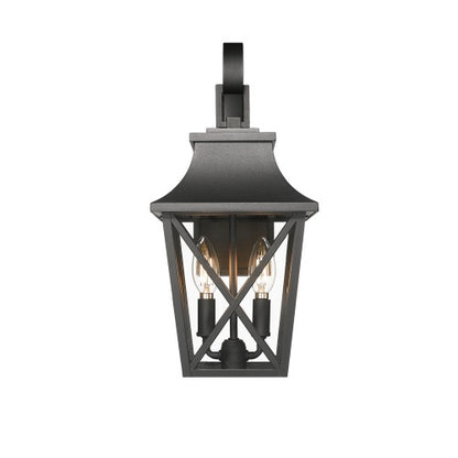 Black Outdoor Wall Light – Large Industrial Waterproof Exterior Light for Modern Farmhouse Porches & Entryways