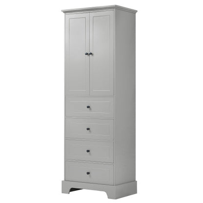 Viva Smart Living Collection: Dual-Door & Quad-Drawer Cabinet