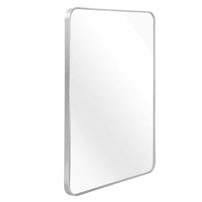 Silver 24x36 Inch Metal Rectangular Mirror