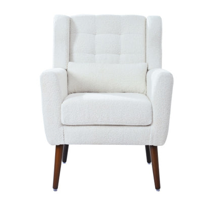 White Teddy Upholstered Armchair | Viva Cozy Luxe