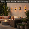Viva Elite Solar Flame Wall Sconces - 96 LED Flickering Torches