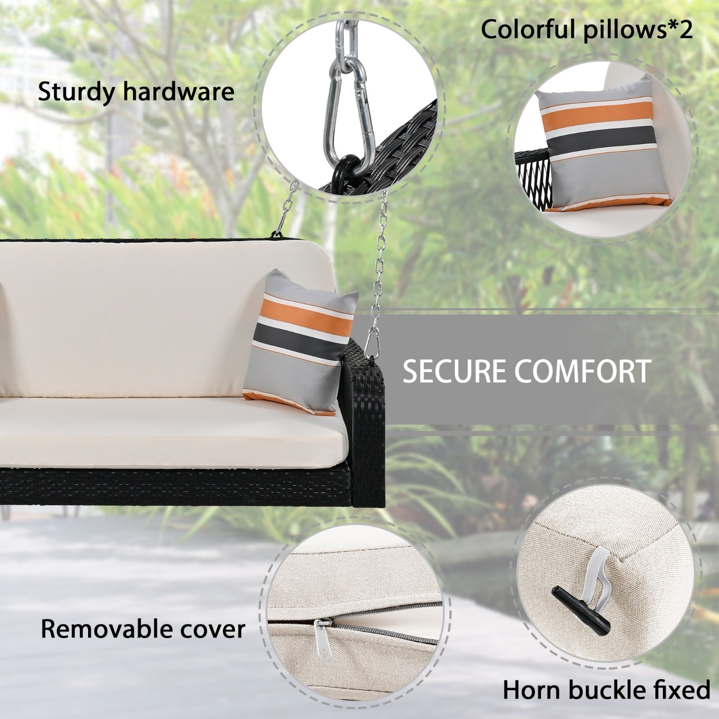 Viva Veranda Duo Collection: The Veranda Duo Hanging Swing Bench