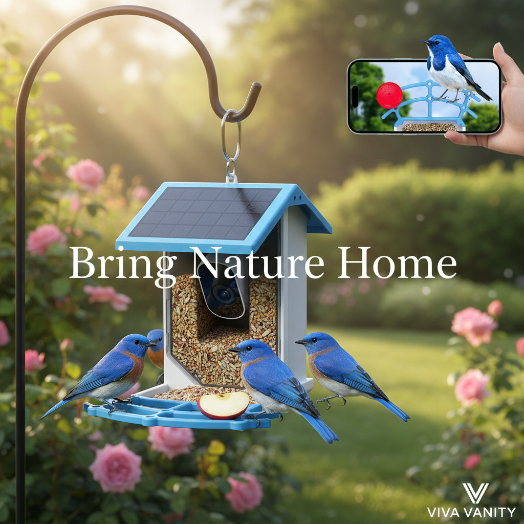 Viva Elite Smart Bird Feeder with AI Camera - Solar-Powered 4MP Wildlife Observatory