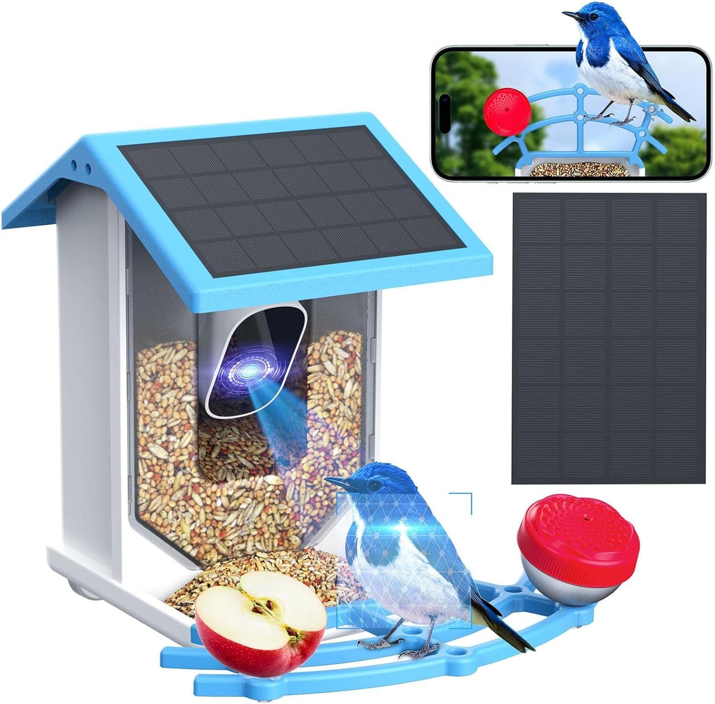Viva Elite Smart Bird Feeder with AI Camera - Solar-Powered 4MP Wildlife Observatory