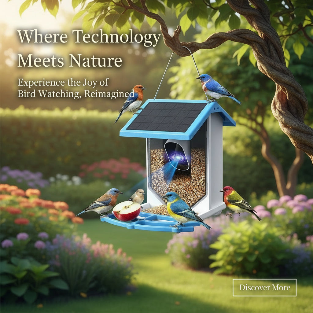 Viva Elite Smart Bird Feeder with AI Camera - Solar-Powered 4MP Wildlife Observatory