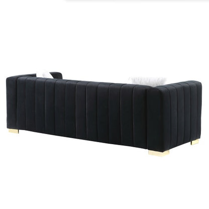 Viva Smart Modern Channel Chesterfield 3‑Seater Sofa