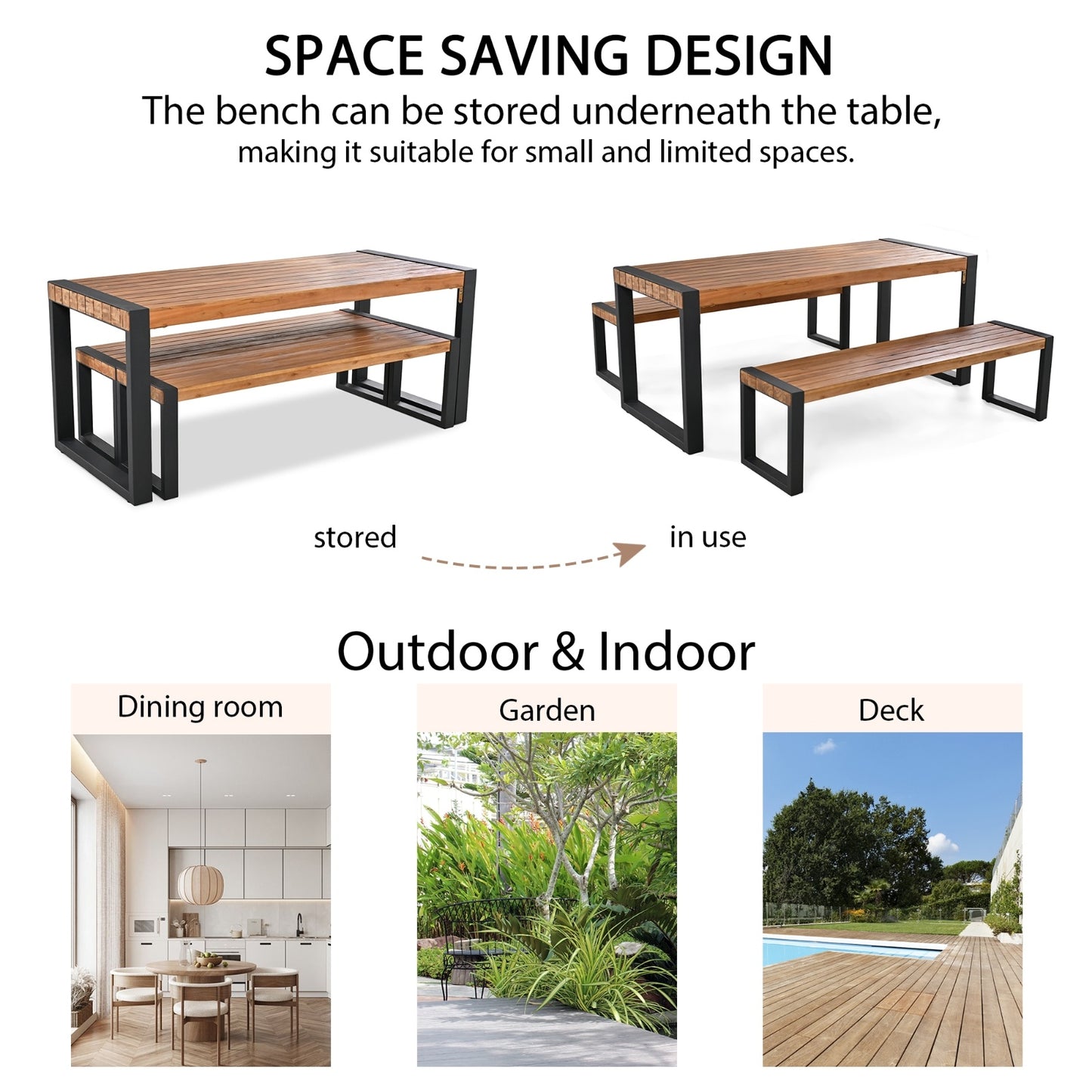 Viva Solstice 3-Piece Outdoor Dining Set
