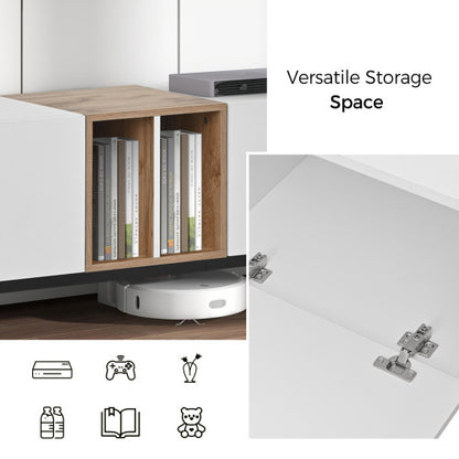 White 3-Door TV Stand | Viva Meridian