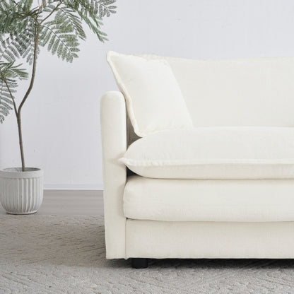 White Upholstered Loveseat Sofa | Viva Aurora