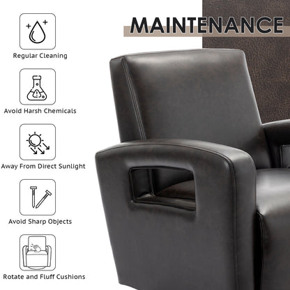 Swivel Accent Chair – Brown & Dark Brown | Viva