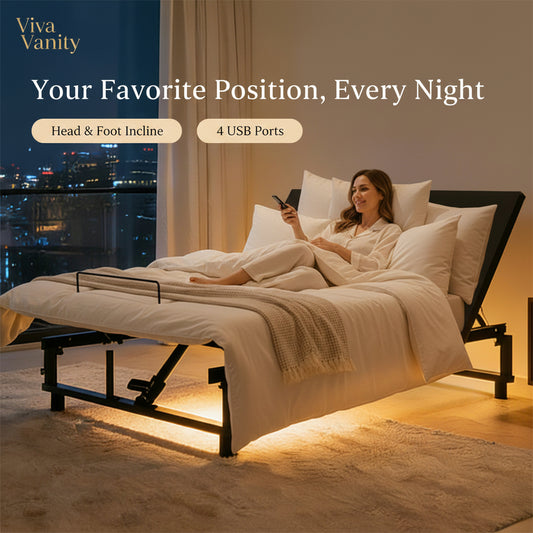 Viva Elite Adjustable Bed Base Frame — Queen | Zero Gravity, Wireless Remote, USB & Under-Bed Lighting