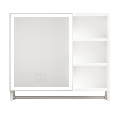 Modern 32"x28" Bathroom Cabinet with Mirror & LED Lights – Stylish Storage & Illumination