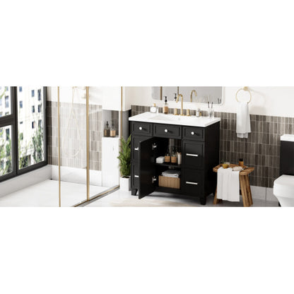 🛁 Viva Élan™ 36" Black Bathroom Vanity – The Heart of a Luxurious Bathroom