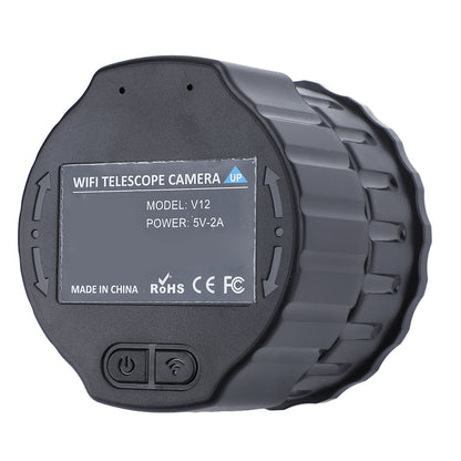 WiFi Wireless Digital Eyepiece 4MP 2K Video Recording Built in WiFi Apps Electronic Eyepiece Camera for 1.18‑1.97in Telescope Black