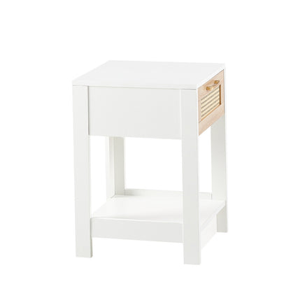 Viva Elite White Rattan Nightstand – The Future of Coastal Elegance