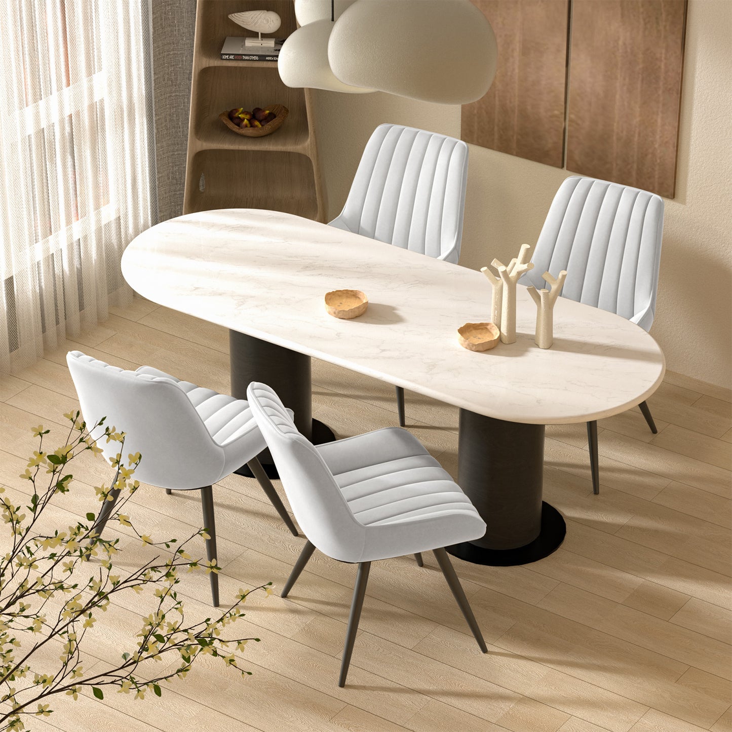 Viva Orion Waterfall-Cushion Swivel Bar Stool