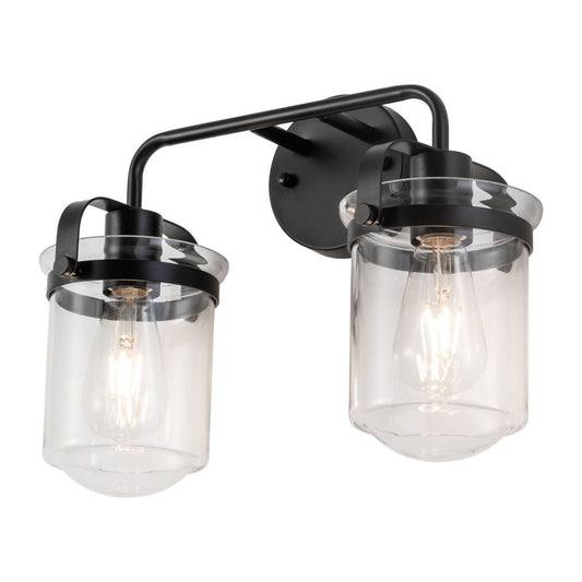 Viva Lúmina™ 2-Light Clear Glass Shade Modern Sconce – Illuminate with Sophisticated Simplicity