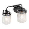 Viva Lúmina™ 2-Light Clear Glass Shade Modern Sconce – Illuminate with Sophisticated Simplicity