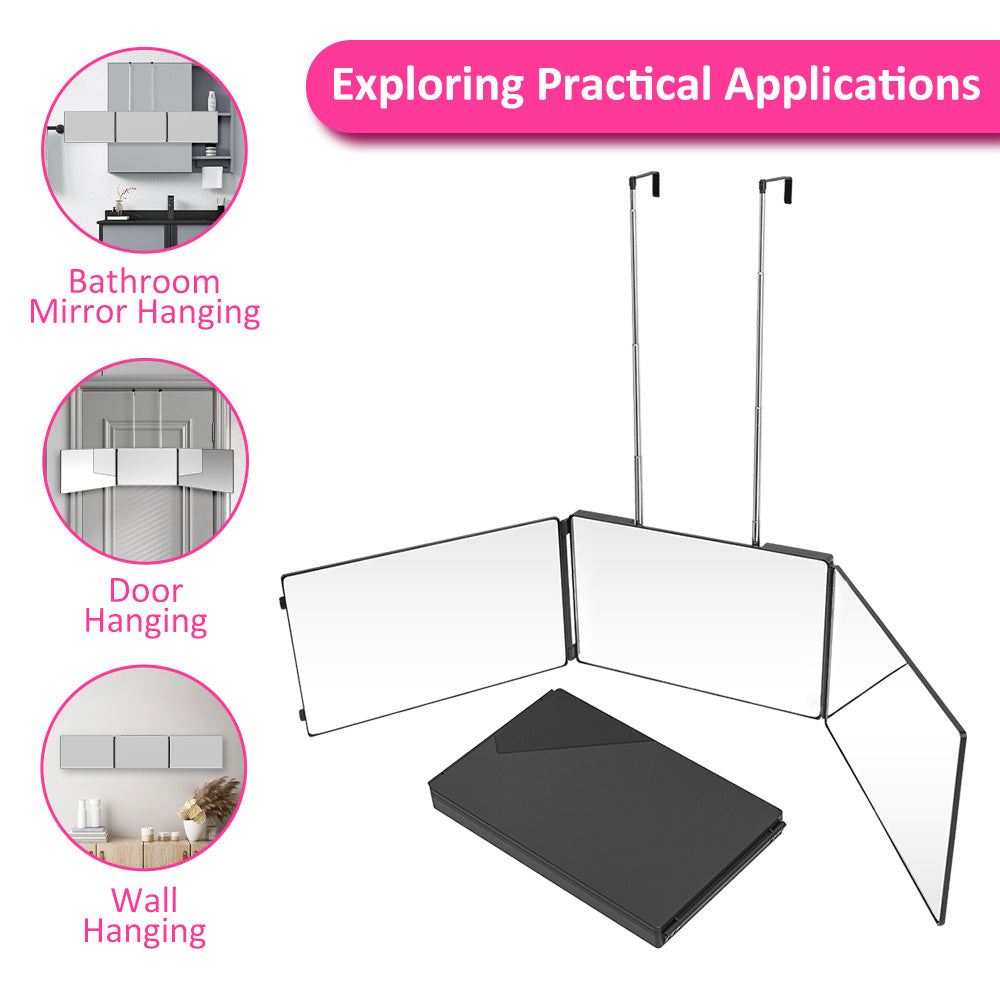 Barber Mirrors with Iron Hooks – Available with or Without Lights
