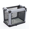 Foldable Dog Cage, Portable Travel Dog Cage With Three-door Mesh Windows--30IN.grey