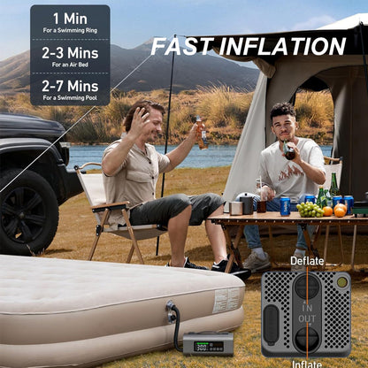 2500A Battery Jump Starter & 150PSI Air Compressor | Portable Emergency Power for Gas & Diesel Engines