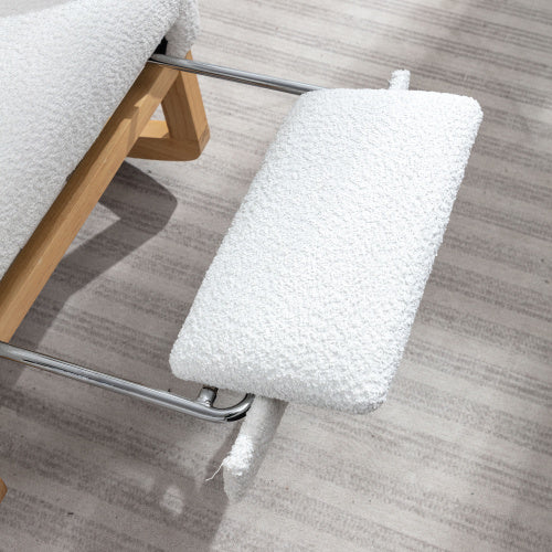 White Rocking Chair & Ottoman Set | Viva Elara