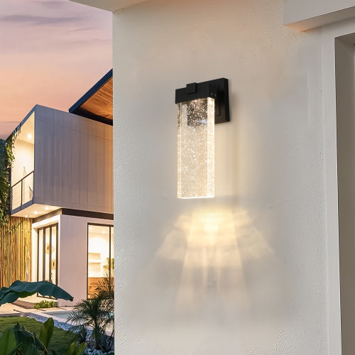 Outdoor Waterproof Transparent LED Crystal Wall Light (2-Pack) – Illuminate Your Space with Elegance