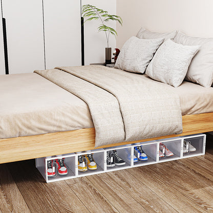 White Medium Size 12PCS Shoe Box Plastic Mesh Free Combination