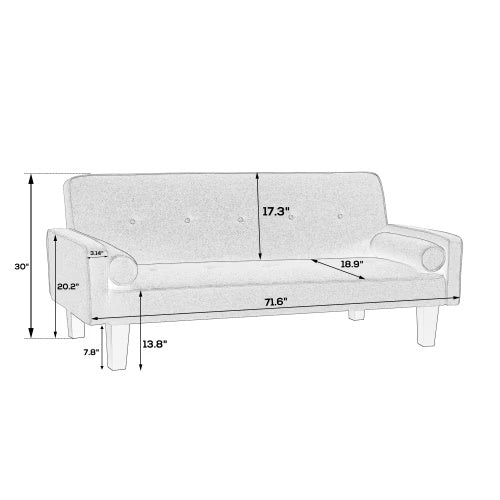 Viva Aurelius Tufted Fabric Love Seat