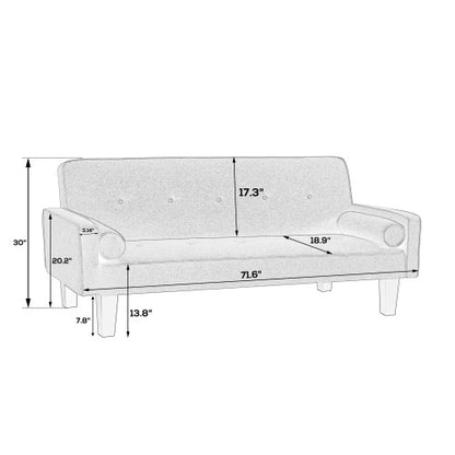 Viva Aurelius Tufted Fabric Love Seat